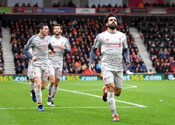 فيديو هاتريك محمد صلاح يقود ليفربول لصدارة البريميرليج مؤقت ا برباعية في شباك بورنموث