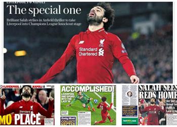 الصحافة الإنجليزية عن محمد صلاح سبيشال ون يقود ليفربول للصعود بدوري الأبطال
