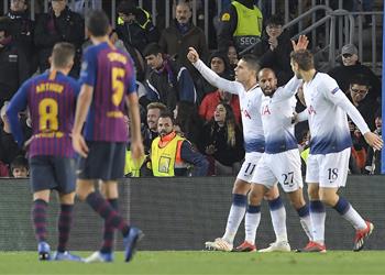 إحصائية برشلونة يفقد الاستحواذ امام توتنهام لأول مرة منذ 12 عاما