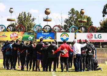 مران الأهلي يوسف يحاضر اللاعبين استعداد ا لبطل إثيوبيا وتأهيل الثنائي المصاب