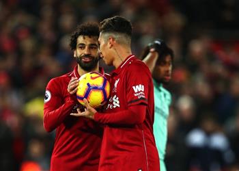 ردود أفعال جيدة من جماهير ليفربول بعدما ترك صلاح ركلة الجزاء لفيرمينو