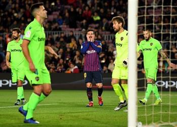 فيديو ميسي يحقق رقما قياسيا في كأس الملك بهدفه أمام ليفانتي