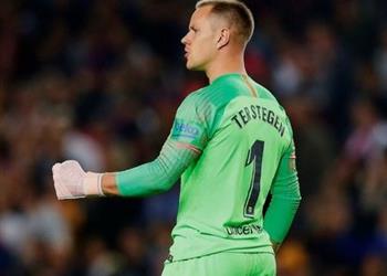 تيرشتيجن يخوض مباراته الـ100 مع برشلونة