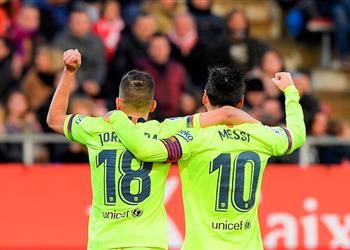 ألبا حققنا فوز ا صعب ا على جيرونا وميسي لا يفشل ابد ا