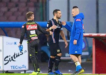 نابولي يضرب سامبدوريا بالثلاثة ويوقف قطار كوالياريلا