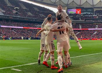 بالفيديو ريال مدريد يضرب أتليتكو مدريد بثلاثية ويصعد لوصافة الليجا