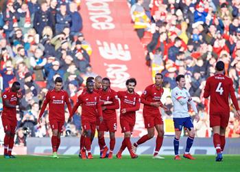 فيديو محمد صلاح يسجل الهدف الثالث لليفربول في شباك بورنموث