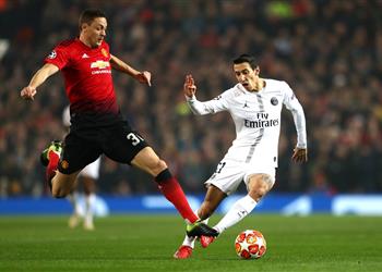 رقم سلبي لباريس سان جيرمان في الشوط الأول أمام مانشستر يونايتد