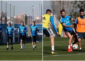 إيسكو يدعم تدريبات ريال مدريد قبل مواجهة برشلونة في كأس الملك