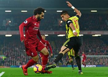 رغم غيابه عن التسجيل ضد واتفورد محمد صلاح في التشكيل المثالي للجولة الـ28 من البريميرليج