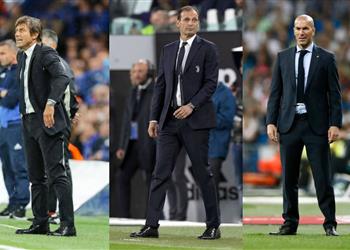 كونتي ينافس زيدان على خلافة أليجري في يوفنتوس