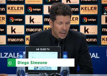 سيميوني ي علق على ثنائية موراتا ومنافسة برشلونة على لقب الليجا