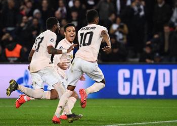 فيديو لاعب باريس سان جيرمان يحتفل بتأهل مانشستر يونايتد