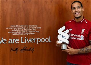 فان ديك لاعب الشهر في ليفربول متفوق ا على محمد صلاح وماني