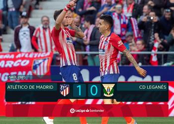 أتليتكو مدريد يستعد ليوفنتوس بفوز عسير على ليجانيس