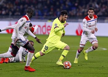 تشكيل المباراة ميسي وسواريز يقودان هجوم برشلونة أمام ليون بدوري الأبطال