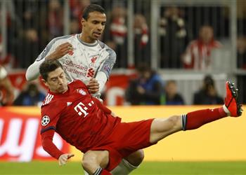 ليفاندوفسكي غاضب ا بعد الخروج من دوري الأبطال لم نلعب لكي نستحق الفوز على ليفربول