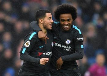 ويليان يحث هازارد على البقاء في تشيلسي ورفض ريال مدريد
