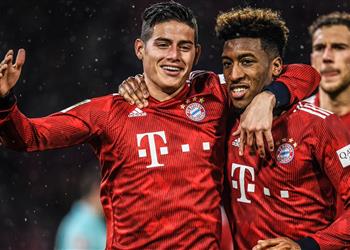 فيديو هاتريك خاميس يقود بايرن ميونخ لسحق ماينز بسداسية ومزاحمة دورتموند على الصدارة