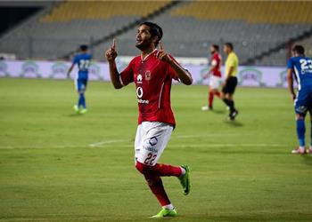 الشوط الأول الأهلي يتقدم على جمهورية شبين بأقدام صالح جمعة