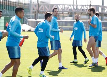 أنباء سارة في تدريبات برشلونة قبل مواجهة إسبانيول