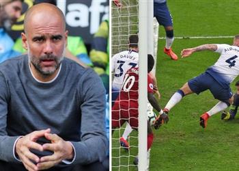 هل ليفربول يفوز بالحظ بيب ي جيب ويكشف عن ردة فعله بعد هدفهم الثاني أمام توتنهام