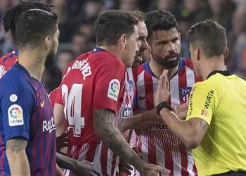 كوستا مهدد بالإيقاف لـ12 مباراة بعد أحداث مباراة برشلونة وأتلتيكو مدريد