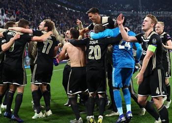 جريزمان يحتفل بإقصاء أياكس ليوفنتوس من دوري الأبطال