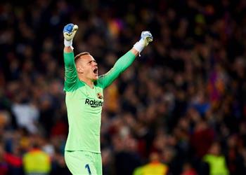 تير شتيجن يقترب من تحطيم رقمه القياسي مع برشلونة أمام سوسيداد