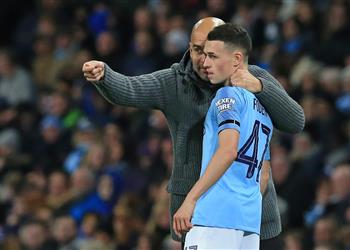 جوارديولا يشيد بفودين بعد قيادته مانشستر سيتي للفوز على توتنهام