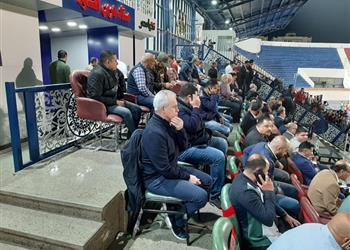 الخطيب وأجيري في مقصورة المكس لمتابعة مباراة الأهلي والمصري