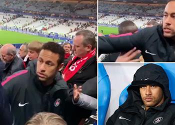 فيديو نيمار يلكم مشجع بعد هزيمة باريس سان جيرمان بكأس فرنسا