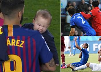 نجل سواريز ينتقم لكيلليني وضحايا والده بعد تتويج برشلونة بالليجا