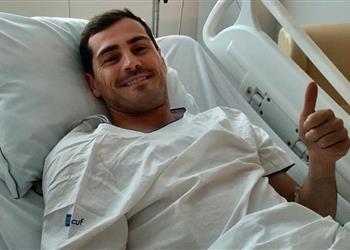 كاسياس يطمئن جمهوره بعد إصابته بأزمة قلبية