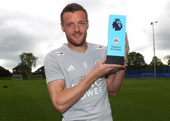 رسميا جيمي فاردي يتفوق على محمد صلاح ويتوج بجائزة لاعب الشهر