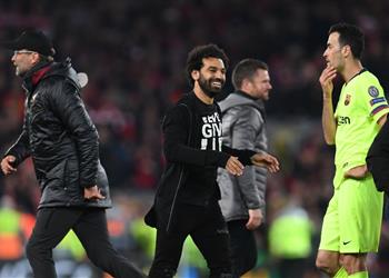 أول رد فعل من محمد صلاح بعد ريمونتادا ليفربول أمام برشلونة