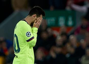 ميرور ميسي ينخرط في نوبة من البكاء الشديد قبل مغادرة أنفيلد بعد خسارة برشلونة أمام ليفربول