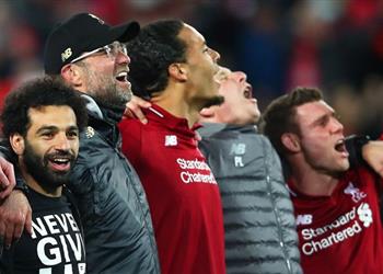جماهير ليفربول سعيدة بحديث محمد صلاح مع مينلر بعد الريمونتادا