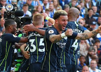 بالفيديو مانشستر سيتي بطل ا للدوري الإنجليزي للمرة الثانية توالي ا برباعية في شباك برايتون