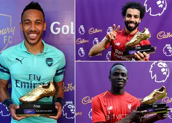 تقرير بعد تقاسم محمد صلاح وماني وأوباميانج جائزة الهداف كم مرة حدث ذلك في تاريخ البريمييرليج
