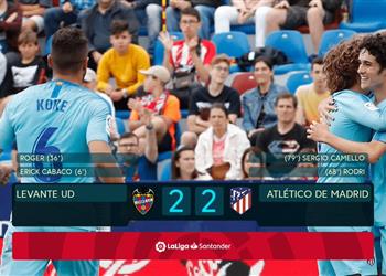 فيديو أتلتيكو مدريد ينجو من فخ ليفانتي في ختام الدوري الإسباني