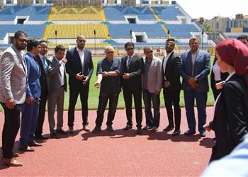 صور مستشار الرئيس ووزير الرياضة وأبو ريدة يتفقدون استاد الإسماعيلية استعداد ا لأمم إفريقيا