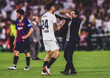 مدرب فالنسيا لم نتخيل فوزنا بكأس إسبانيا أمام برشلونة