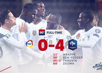 فيديو فرنسا تقسو على أندورا برباعية في التصفيات المؤهلة ليورو 2020