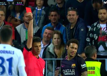 عقوبات نيمار مهدد بالغياب عن الكلاسيكو عقب طرده والقرار بيد الحكم