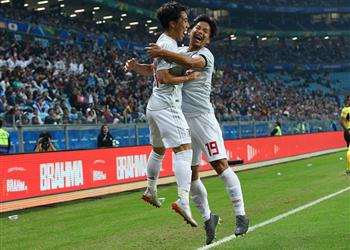 فيديو اليابان تتقدم بالهدف الثاني على أوروجواي في كوبا أمريكا