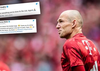 وداع ا يا أسطورة كيف عل ق نجوم كرة القدم على اعتزال آريين روبن