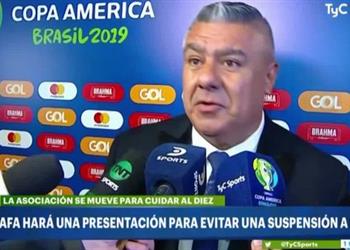 رئيس الاتحاد الأرجنتيني يصب غضبه على التحكيم في كوبا أمريكا بعد طرد ميسي