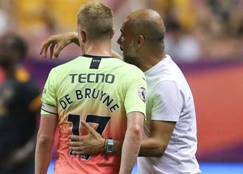 جوارديولا نحن أقوى مع دي بروين واتمنى ألا تتكرر إصاباته