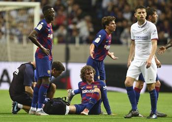 جريزمان يوضح حالته بعد إصابته في أولى مبارياته مع برشلونة أمام تشيلسي